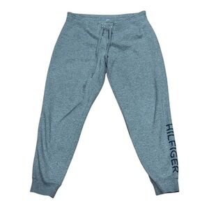 Tommy Hilfiger Sport Jogger Pants Mens Large Gray Sweatpants Athletic Logo Cuff